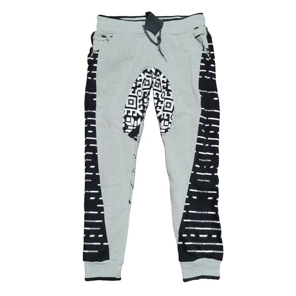 NWT Brooklyn Standard Joggers XL (36Wx31L) Adult Fleece Drawstring Gray Black - Picture 1 of 9